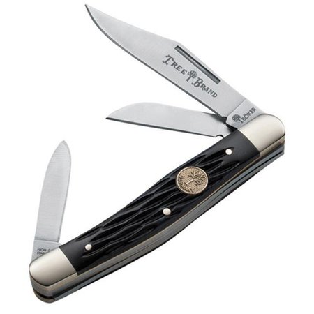 BOKER KNIVES Boker Knives 110728C Traditional Series Medium Stockman Jigged Bone Handle; Black Clam 110728C